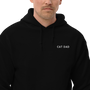 Sudadera con capucha bordada "Cat Dad"
