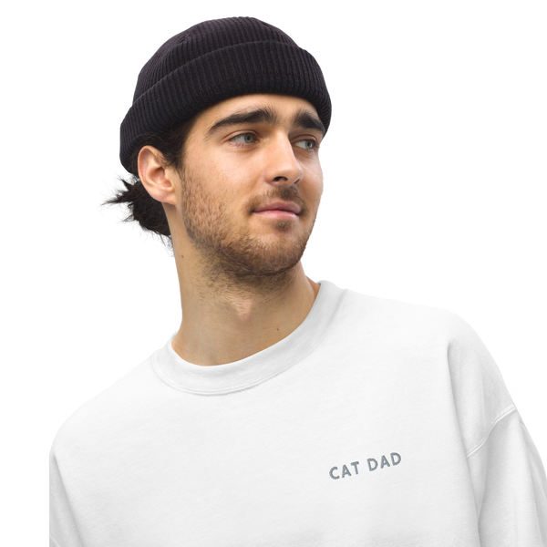 Sweater bordado con diseño de Cat Dad