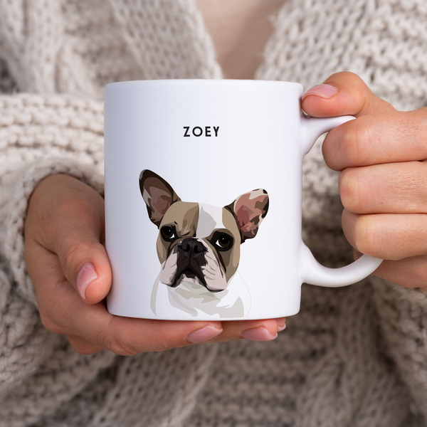 Taza con retrato de mascota