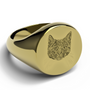 Anillo con retrato de mascota grabado personalizado