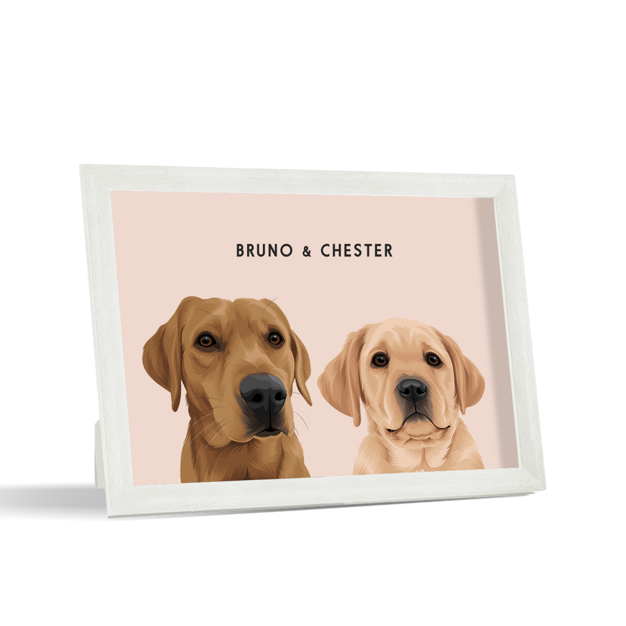 Retrato de dos mascotas para escritorio