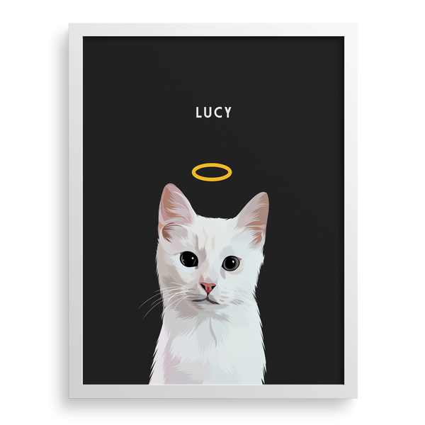 Retrato conmemorativo de mascota con halo