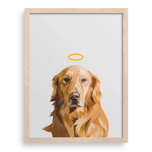 Retrato conmemorativo de mascota con halo