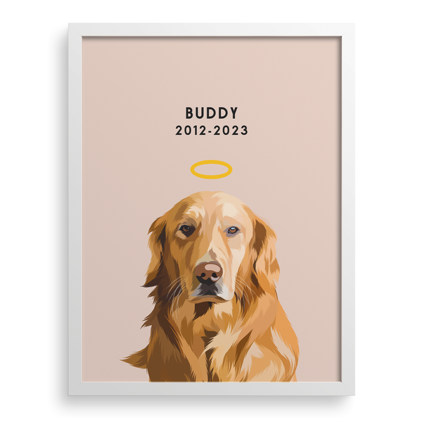 Retrato conmemorativo de mascota con halo