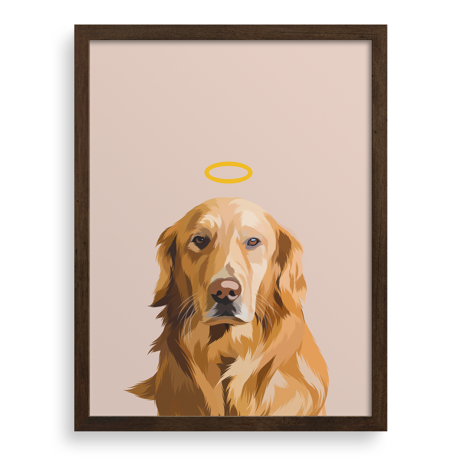 Retrato conmemorativo de mascota con halo