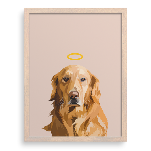Retrato conmemorativo de mascota con halo