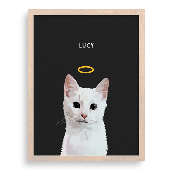 Retrato conmemorativo de mascota con halo