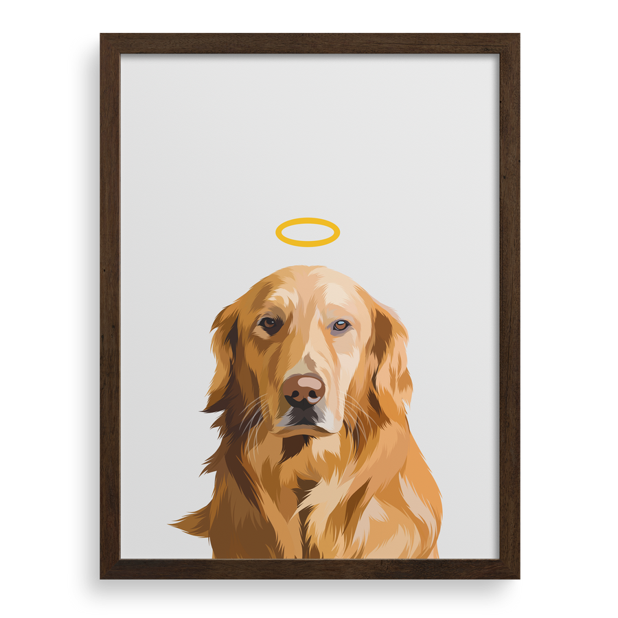 Retrato conmemorativo de mascota con halo