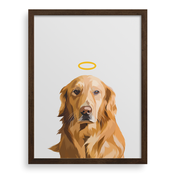 Retrato conmemorativo de mascota con halo