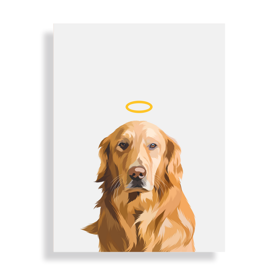 Retrato conmemorativo de mascota con halo