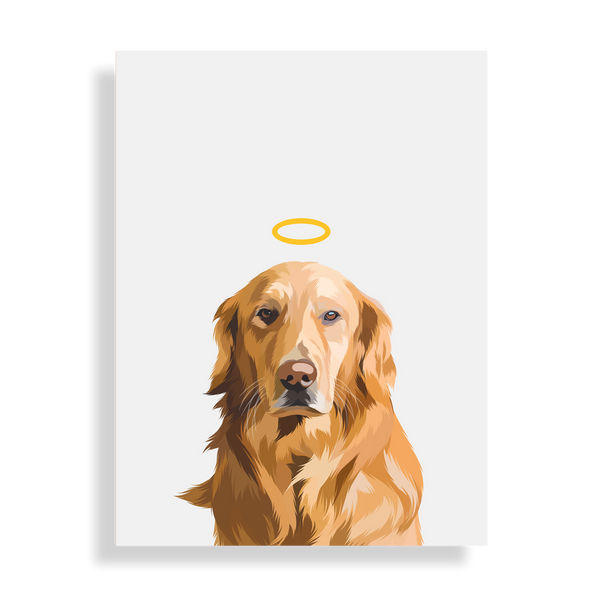 Retrato conmemorativo de mascota con halo