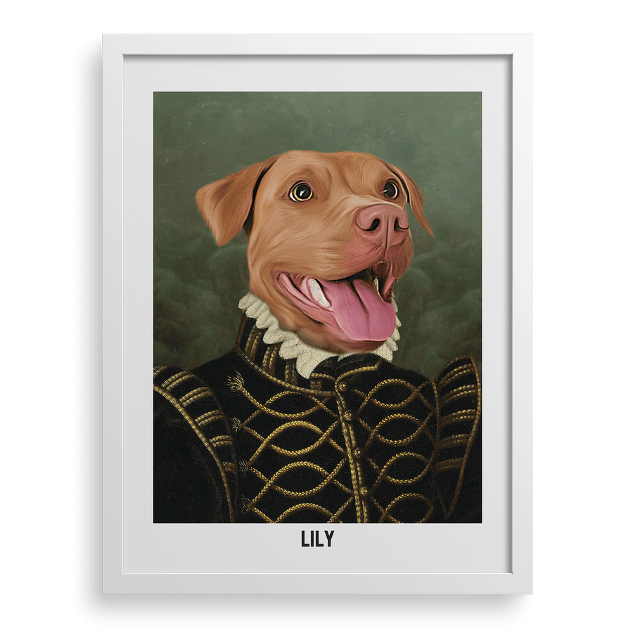Retrato personalizado de la mascota de la Baronesa