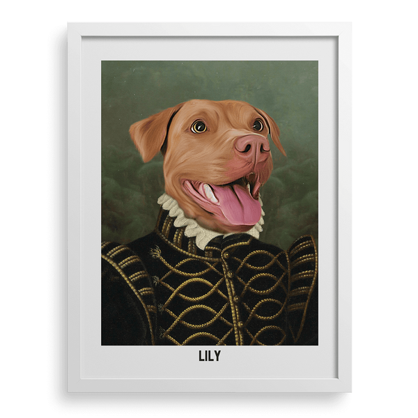 Retrato personalizado de la mascota de la Baronesa