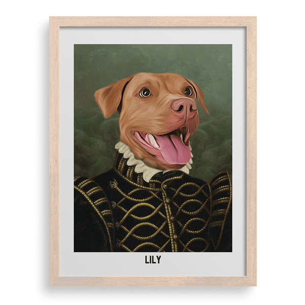Retrato personalizado de la mascota de la Baronesa