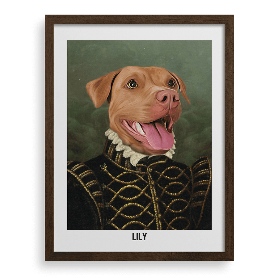 Retrato personalizado de la mascota de la Baronesa