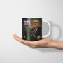 Taza personalizada Majestic Duo con retrato de mascota