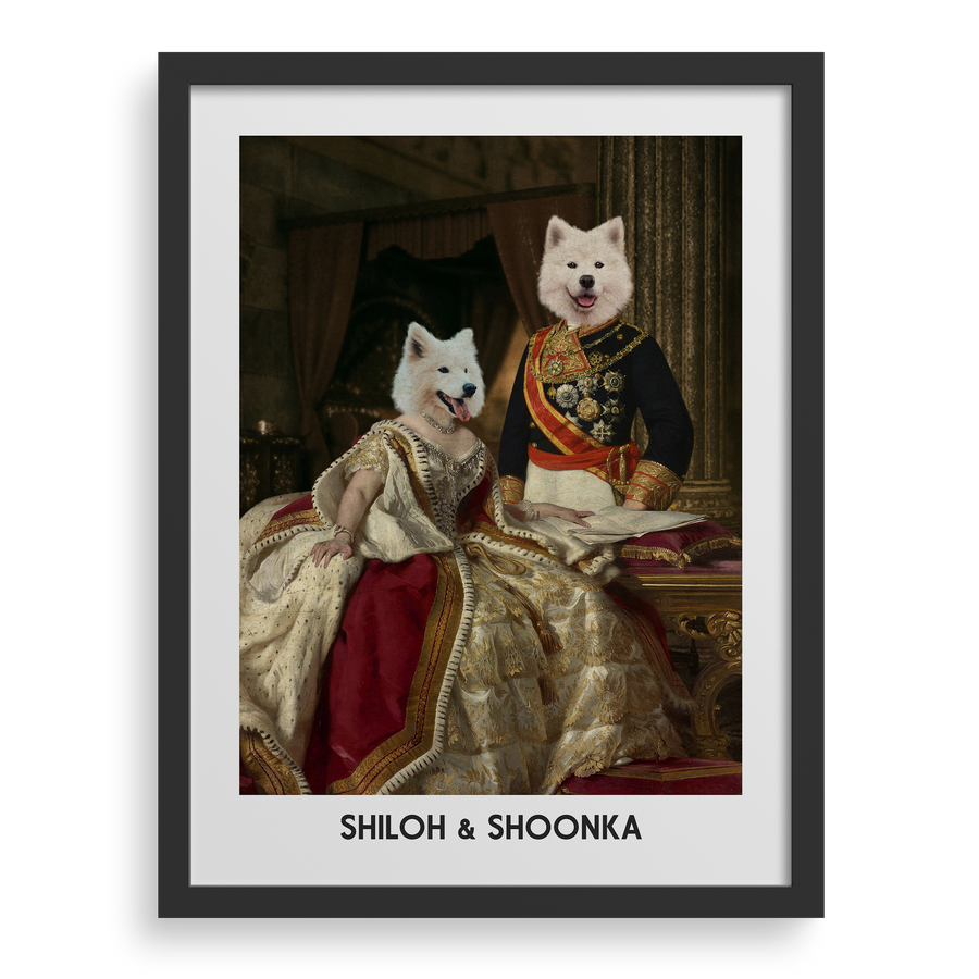 Retrato personalizado del rey y la reina