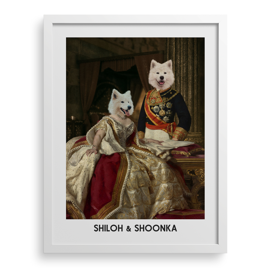 Retrato personalizado del rey y la reina