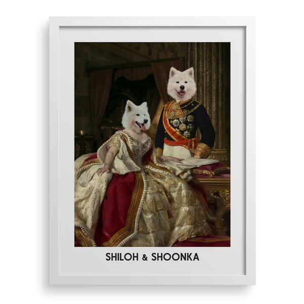 Retrato personalizado del rey y la reina