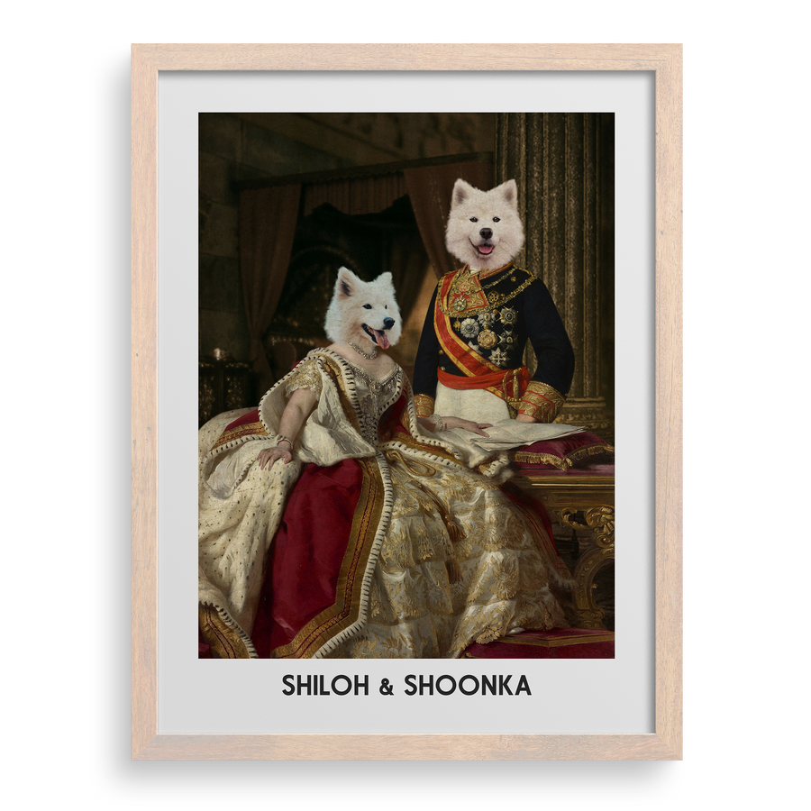 Retrato personalizado del rey y la reina