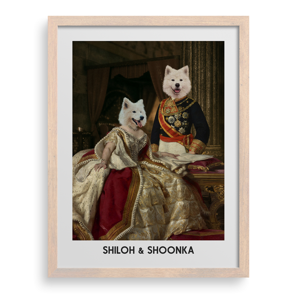 Retrato personalizado del rey y la reina