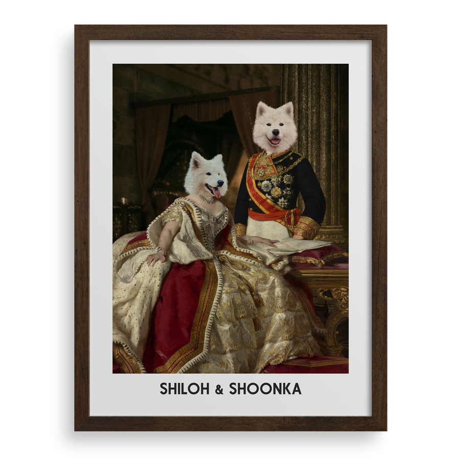 Retrato personalizado del rey y la reina