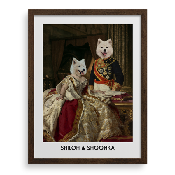 Retrato personalizado del rey y la reina