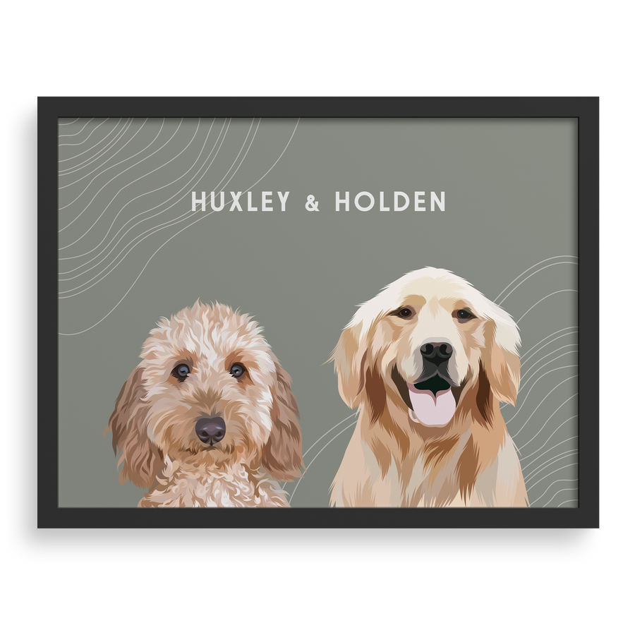 Retrato de dos mascotas