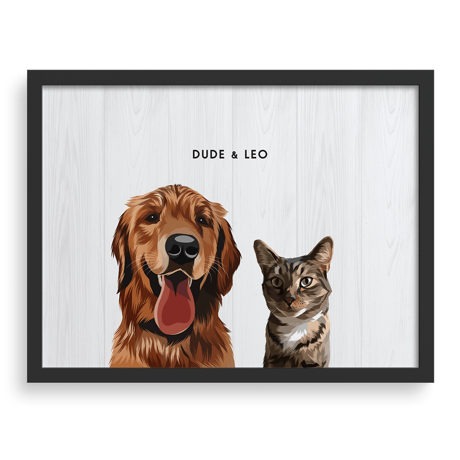 Retrato de dos mascotas