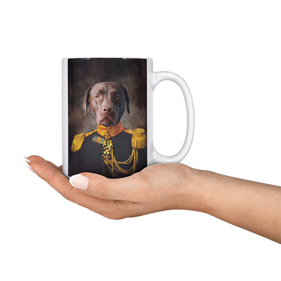 Taza personalizada con retrato de mascota de Regal Leader