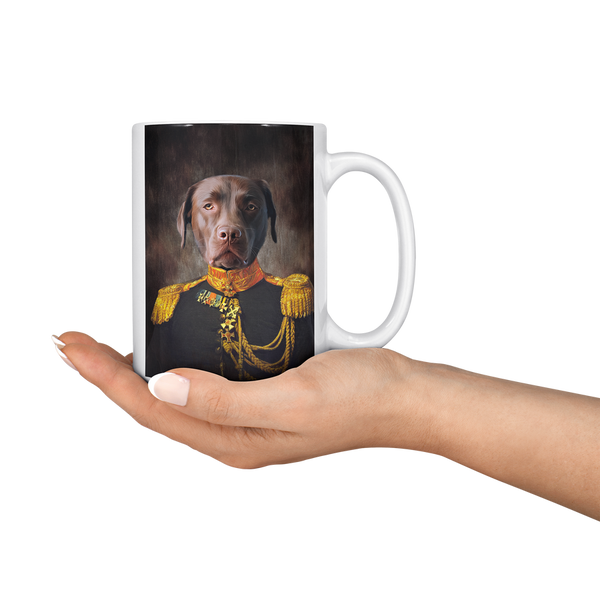 Taza personalizada con retrato de mascota de Regal Leader