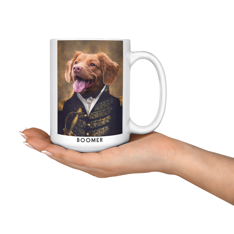 Taza personalizada con retrato de la mascota del Príncipe Real
