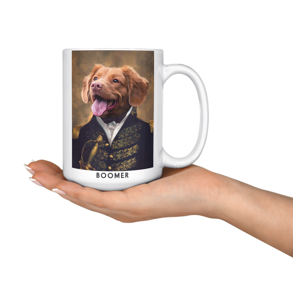 Taza personalizada con retrato de la mascota del Príncipe Real