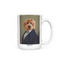 Taza personalizada con retrato de mascota "Dignified Gentleman Royal"