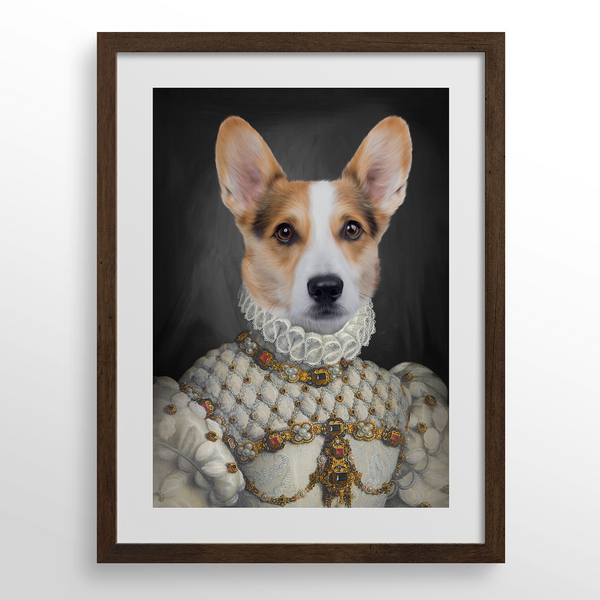 Retrato de mascota personalizado de la dama apropiada