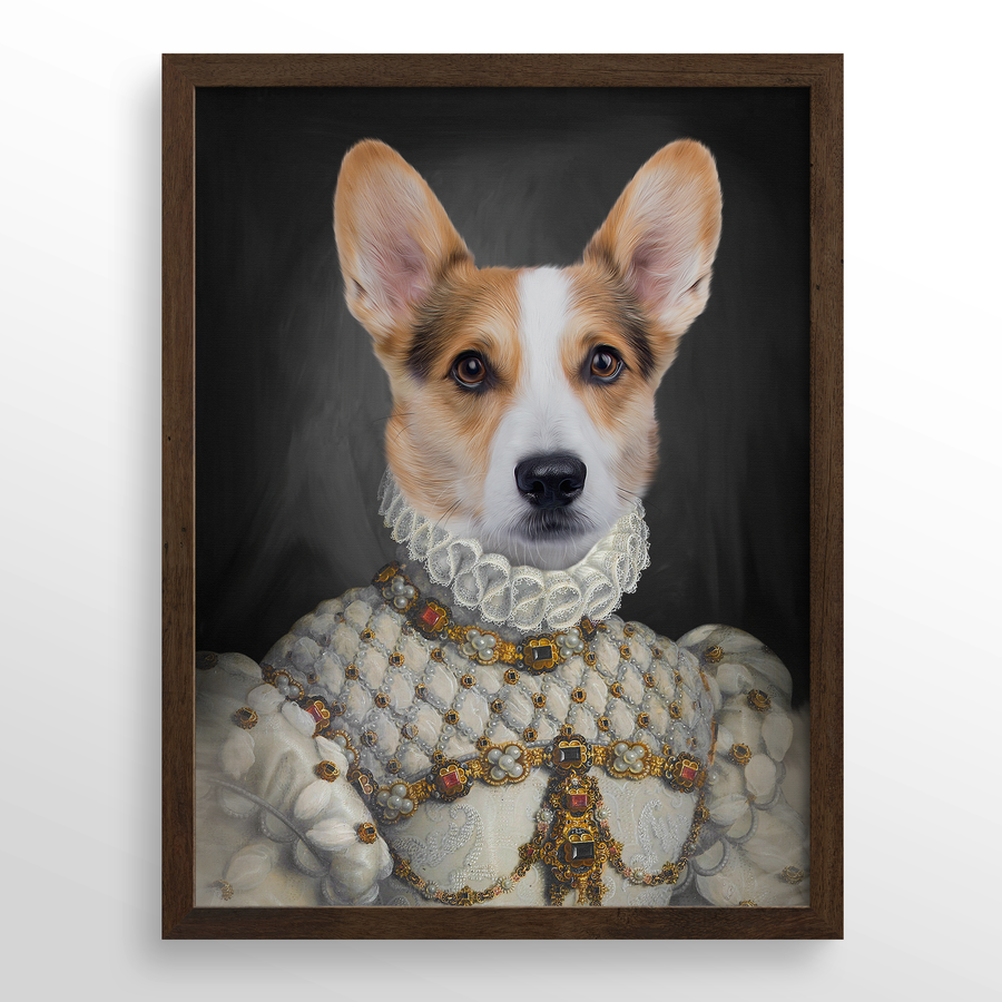 Retrato de mascota personalizado de la dama apropiada