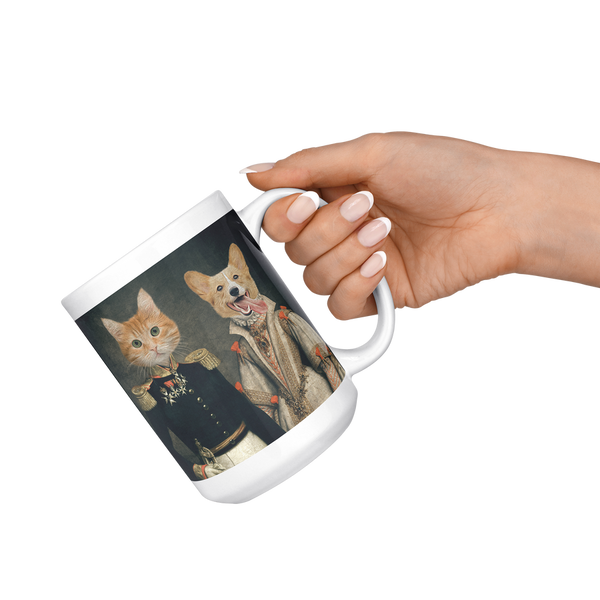 Taza personalizada con retrato de las mascotas de los Duques