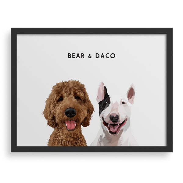 Retrato de dos mascotas