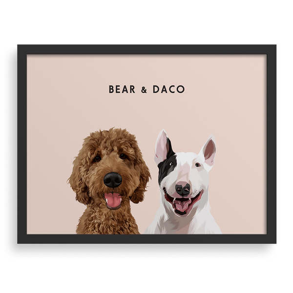 Retrato de dos mascotas