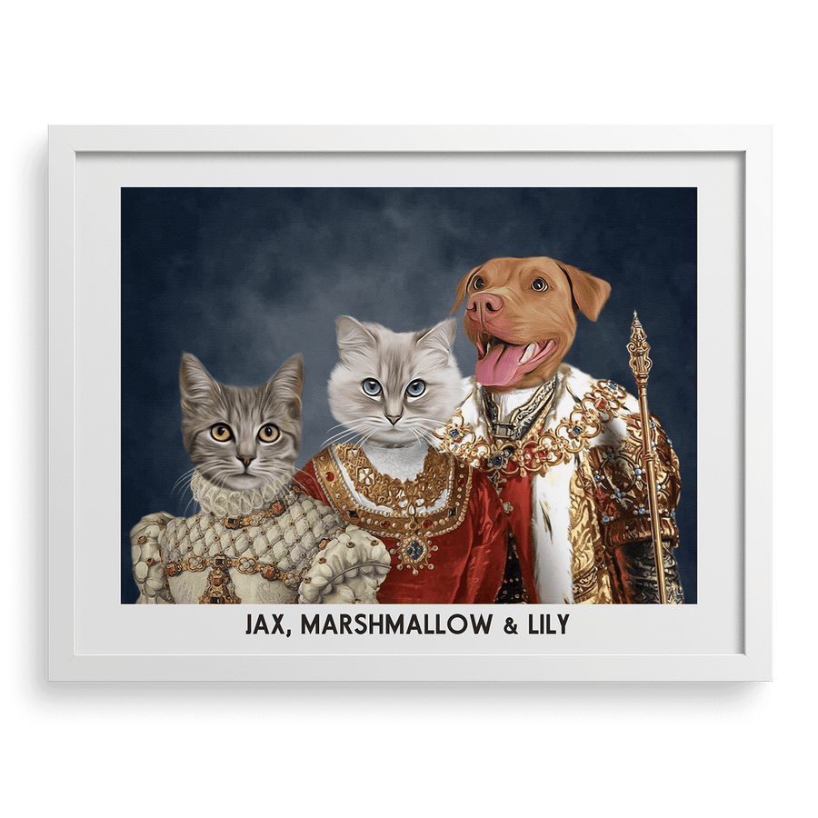 Retrato personalizado de la mascota de la familia real.