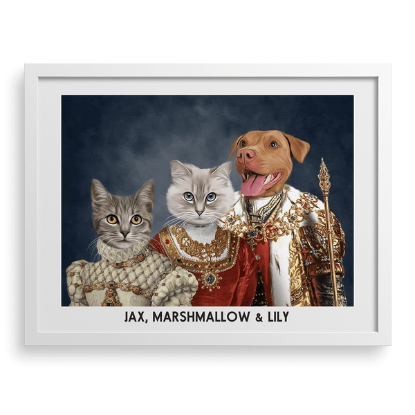 Retrato personalizado de la mascota de la familia real.