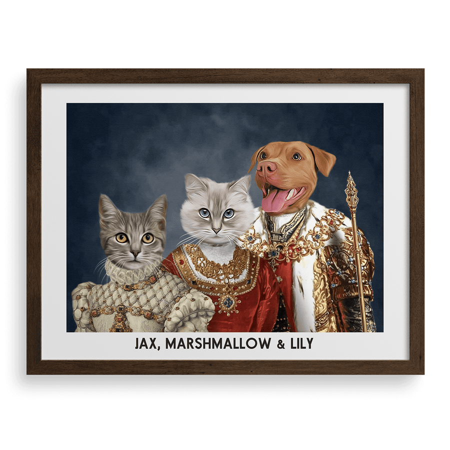 Retrato personalizado de la mascota de la familia real.