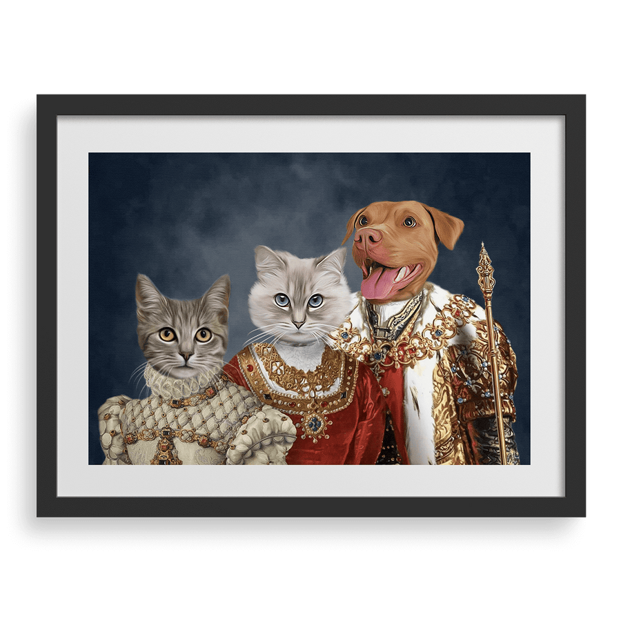 Retrato personalizado de la mascota de la familia real.