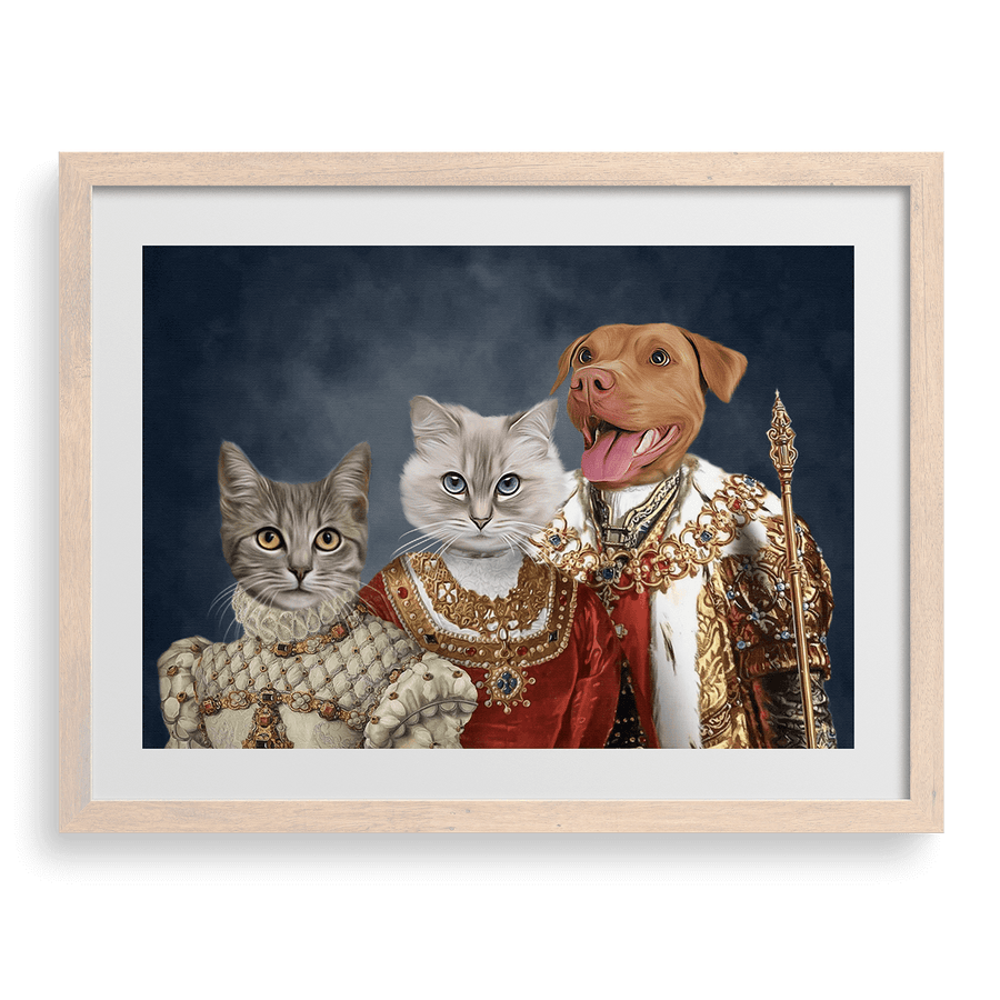 Retrato personalizado de la mascota de la familia real.