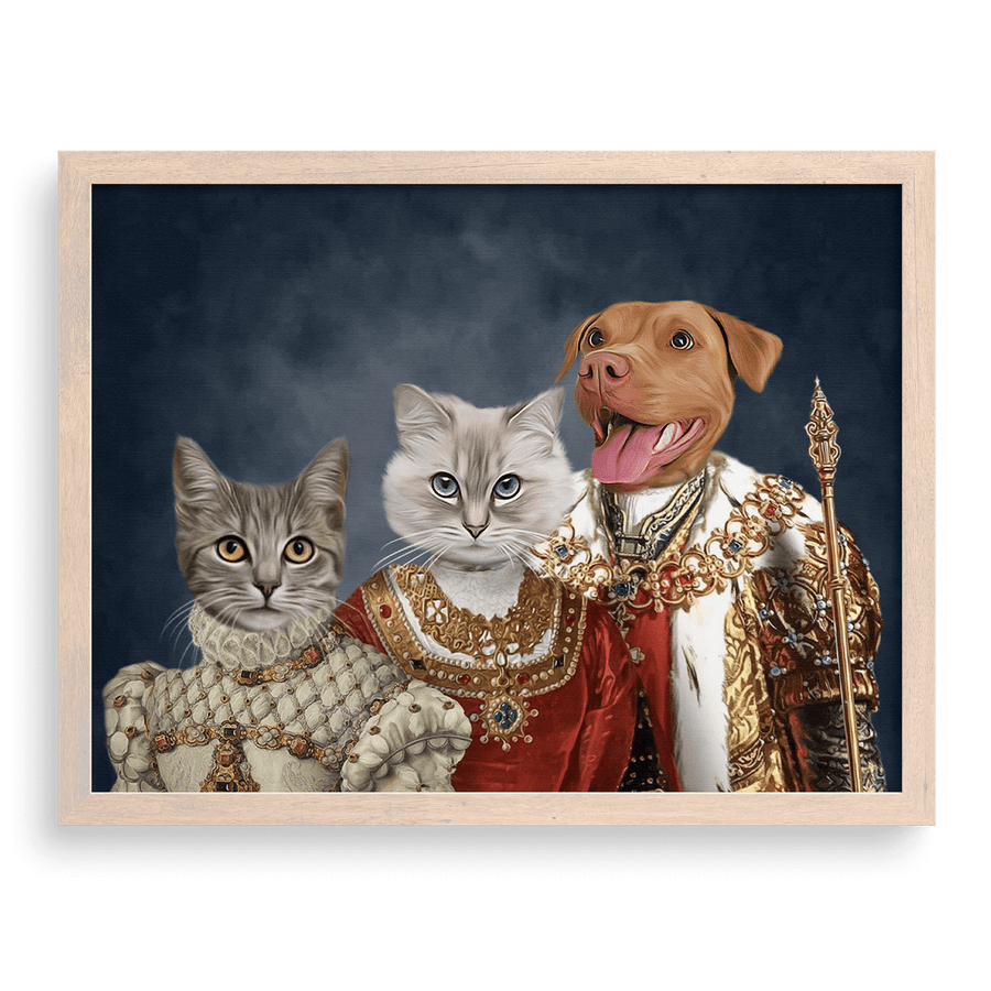 Retrato personalizado de la mascota de la familia real.