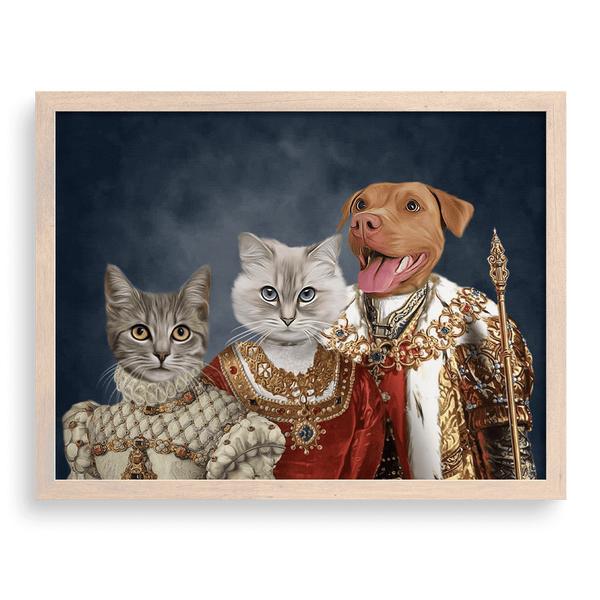 Retrato personalizado de la mascota de la familia real.