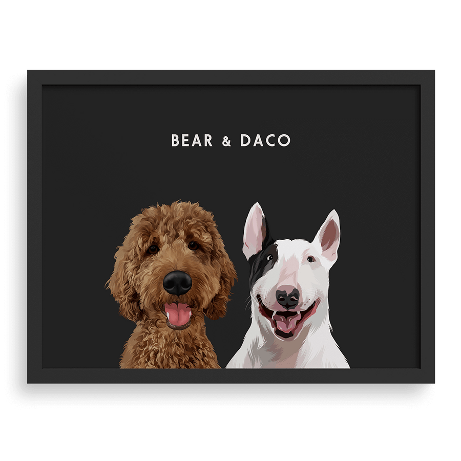 Retrato de dos mascotas