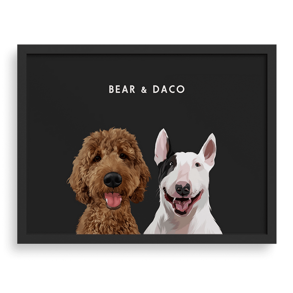 Retrato de dos mascotas